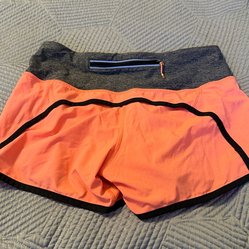 lululemon athletica Women's Coral and Charcoal Athletic Short - Picture 2 of 6
